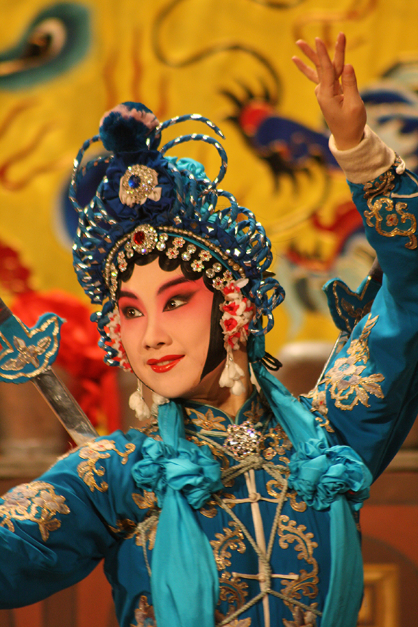Beijing opera singer performing