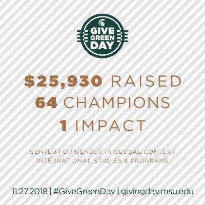 Graphic detailing the results of Give Green Day 2018 ($25,930 raised)